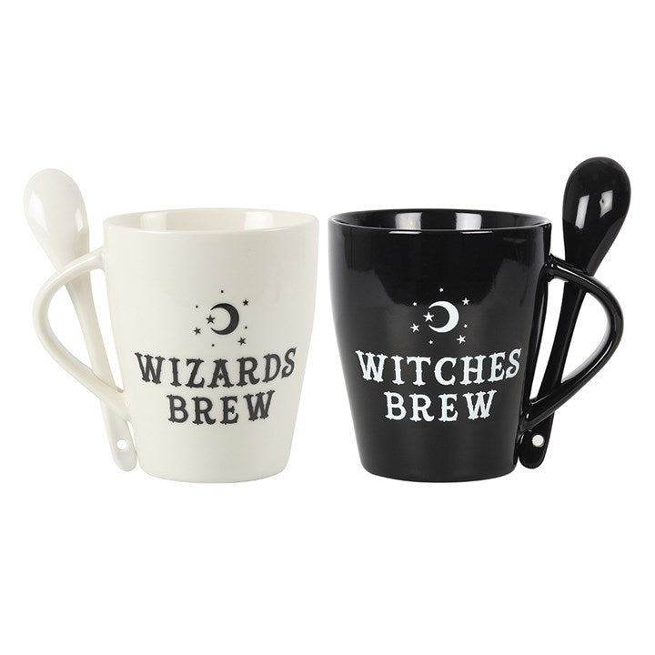 WITCHES & WIZARD MUG AND SPOON SET