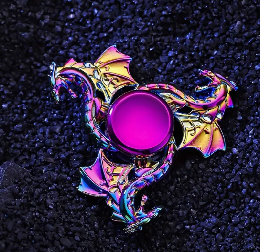 Metallic Rainbow Colored Fidget Spinners with Smooth Spin