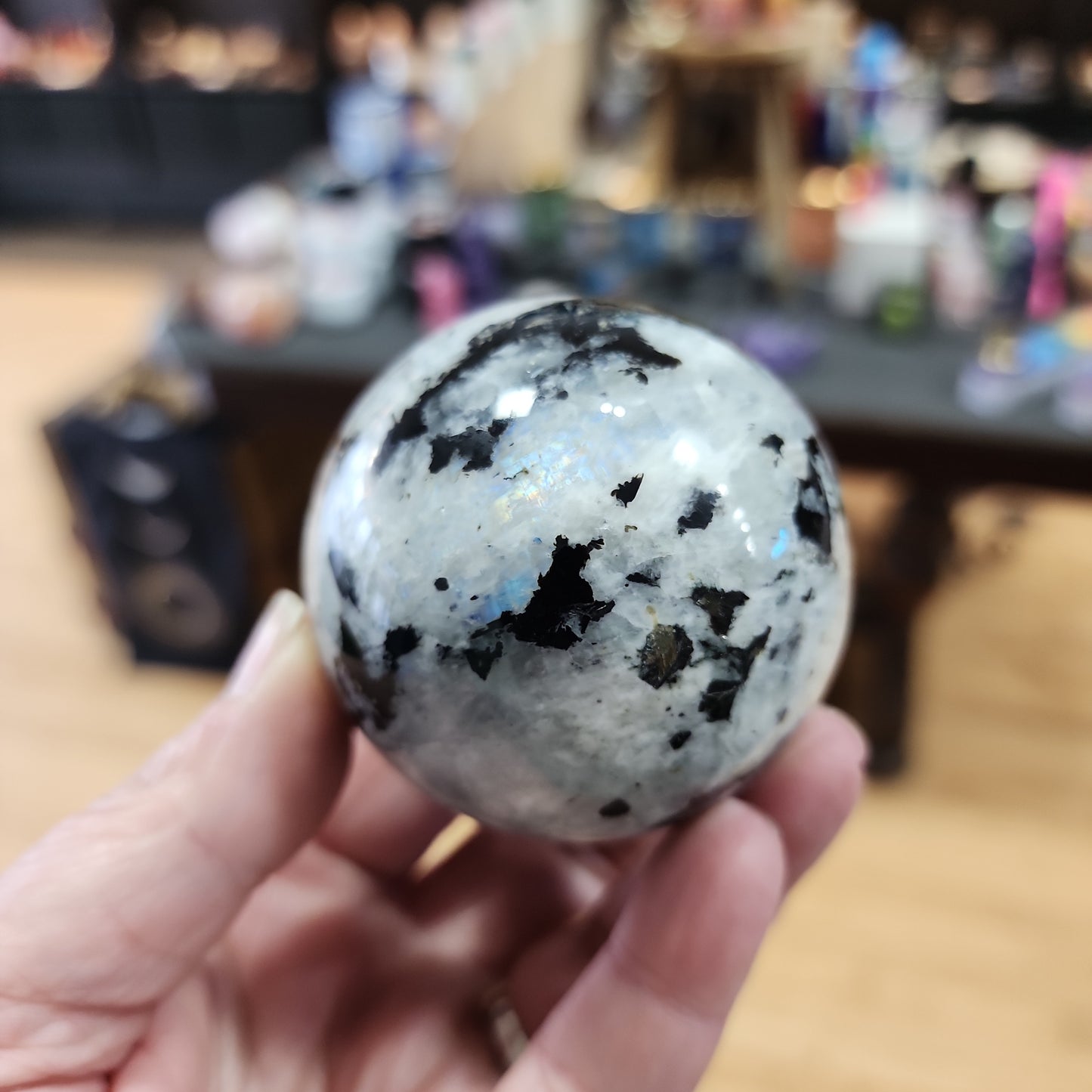 Rainbow Moonstone Spheres