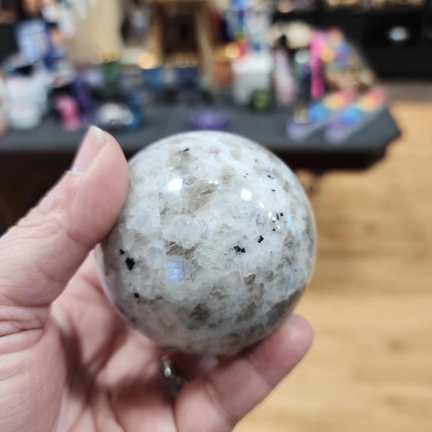 Rainbow Moonstone Spheres