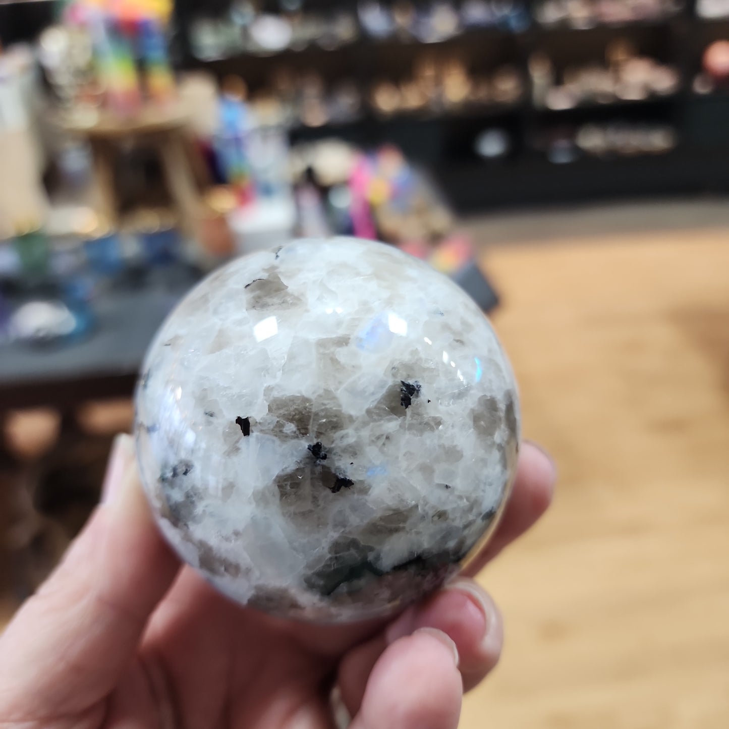 Rainbow Moonstone Spheres