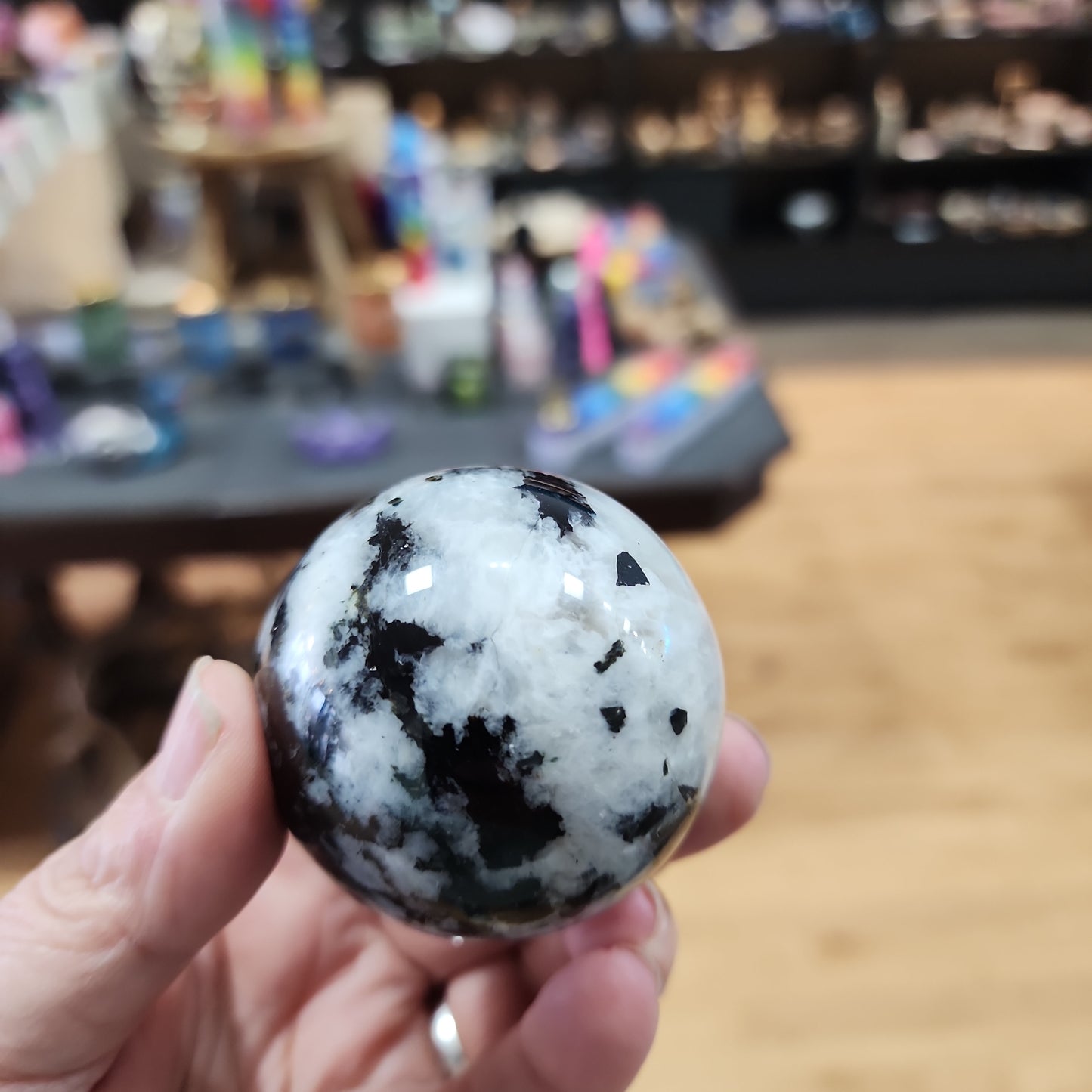 Rainbow Moonstone Spheres