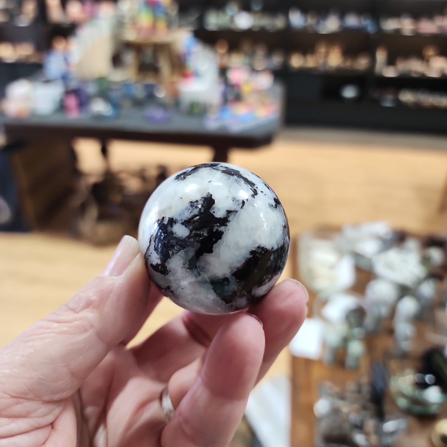 Rainbow Moonstone Spheres