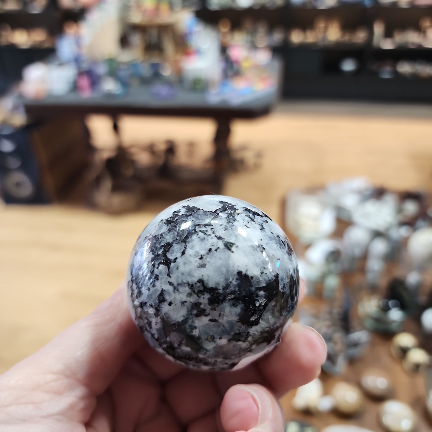 Rainbow Moonstone Spheres