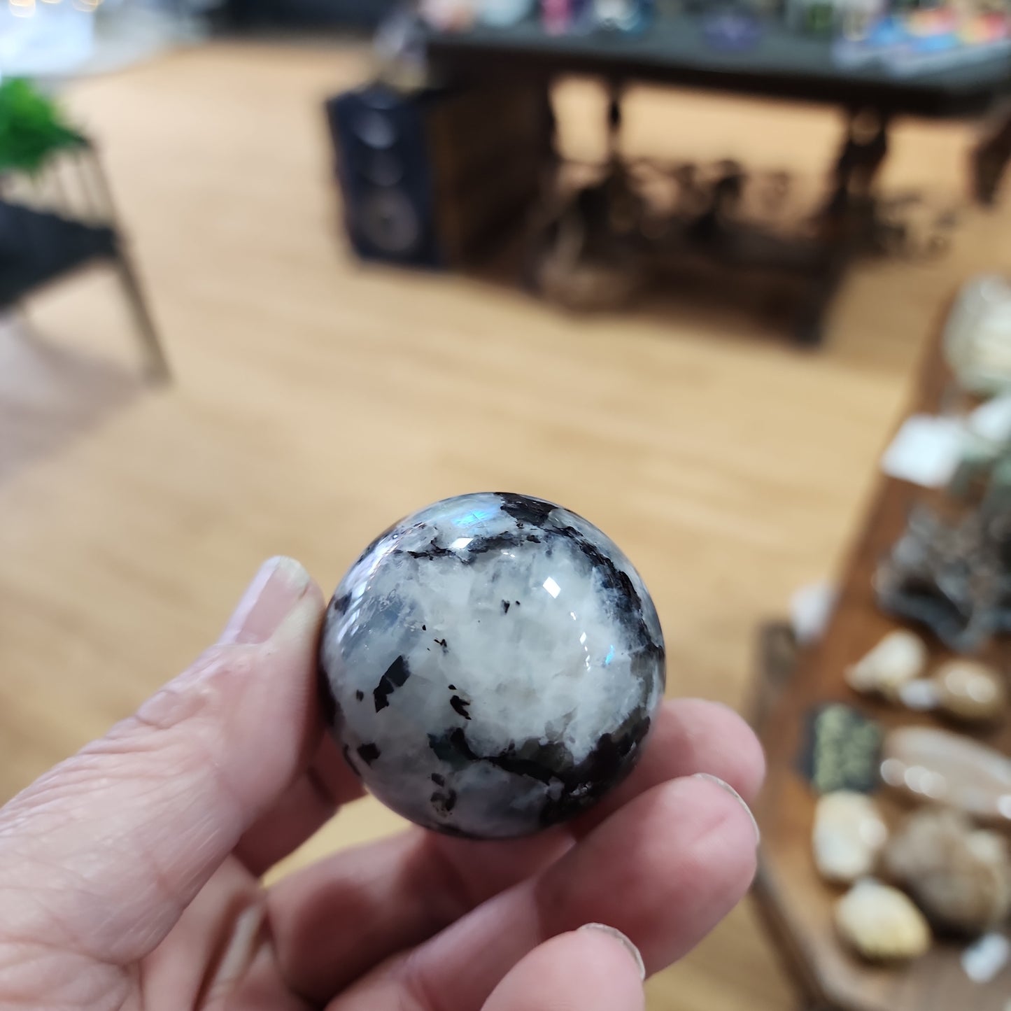 Rainbow Moonstone Spheres