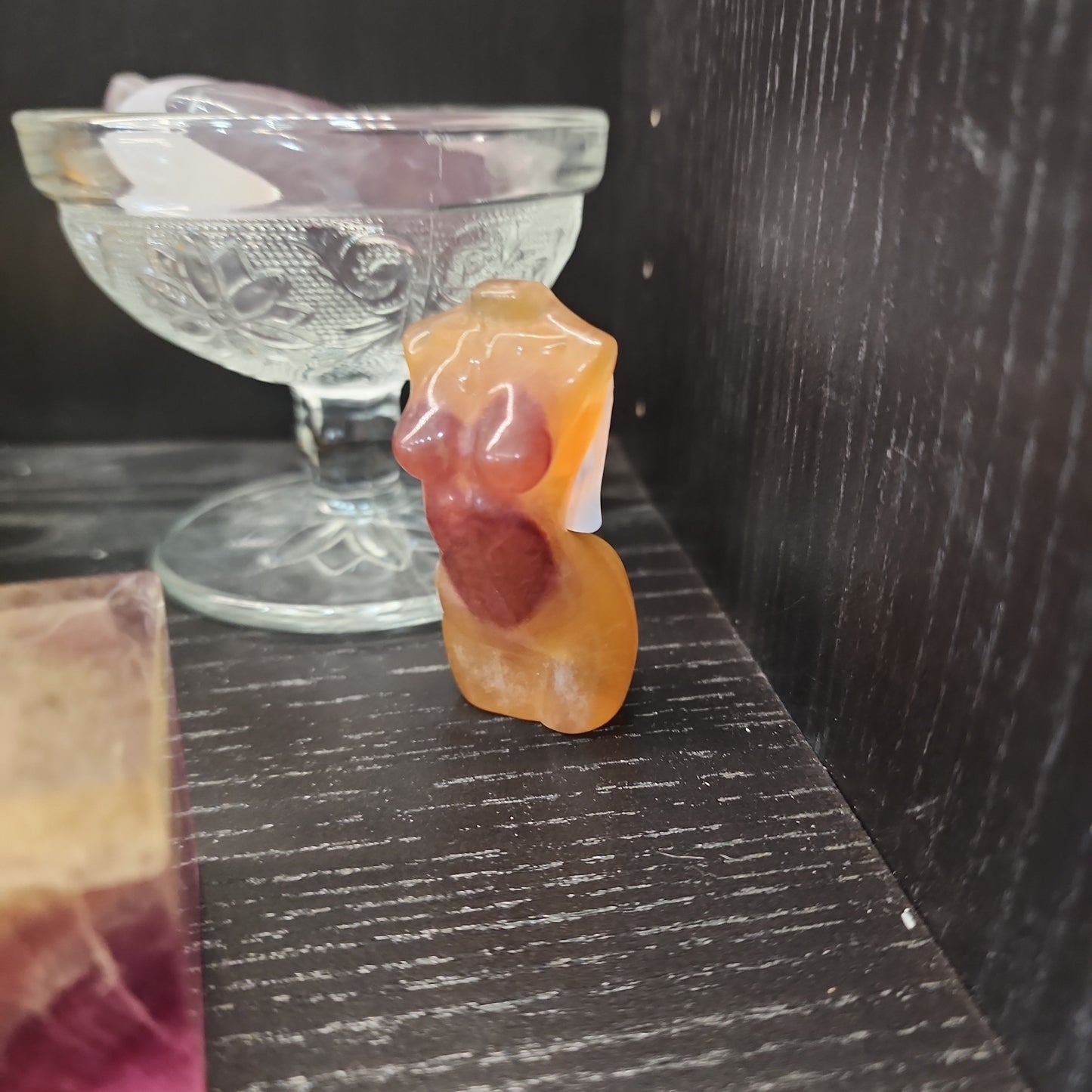 Fluorite Lady Body Carving
