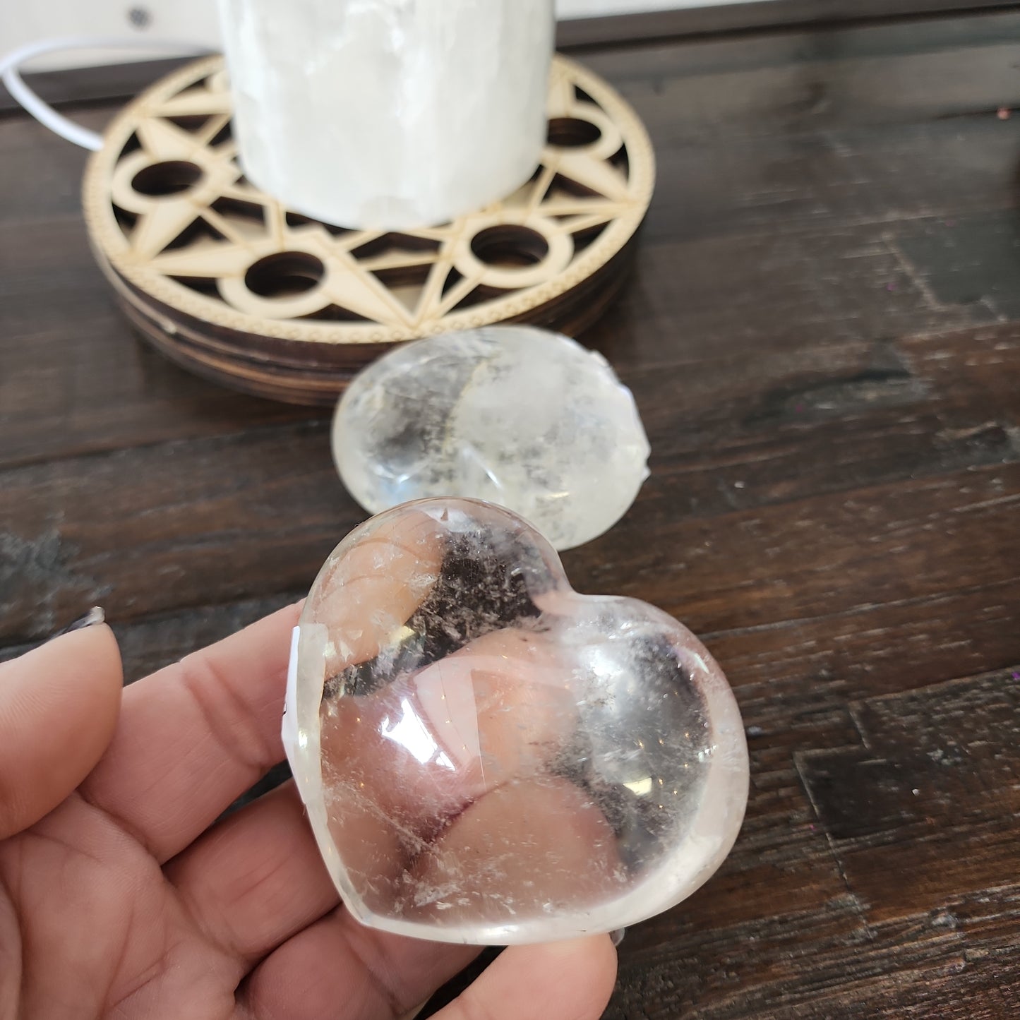 Clear Quartz Hearts