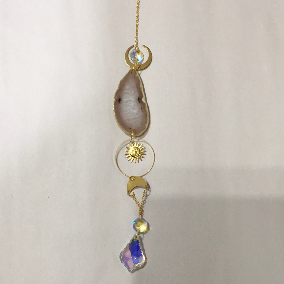 Agate slice sun catchers