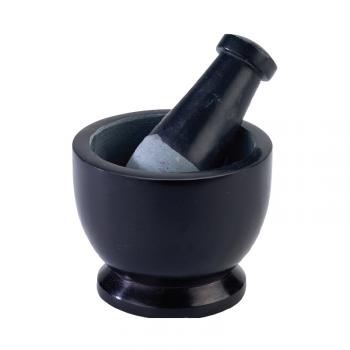 Black Marble Mortar & Pestle 2.5 x 3"