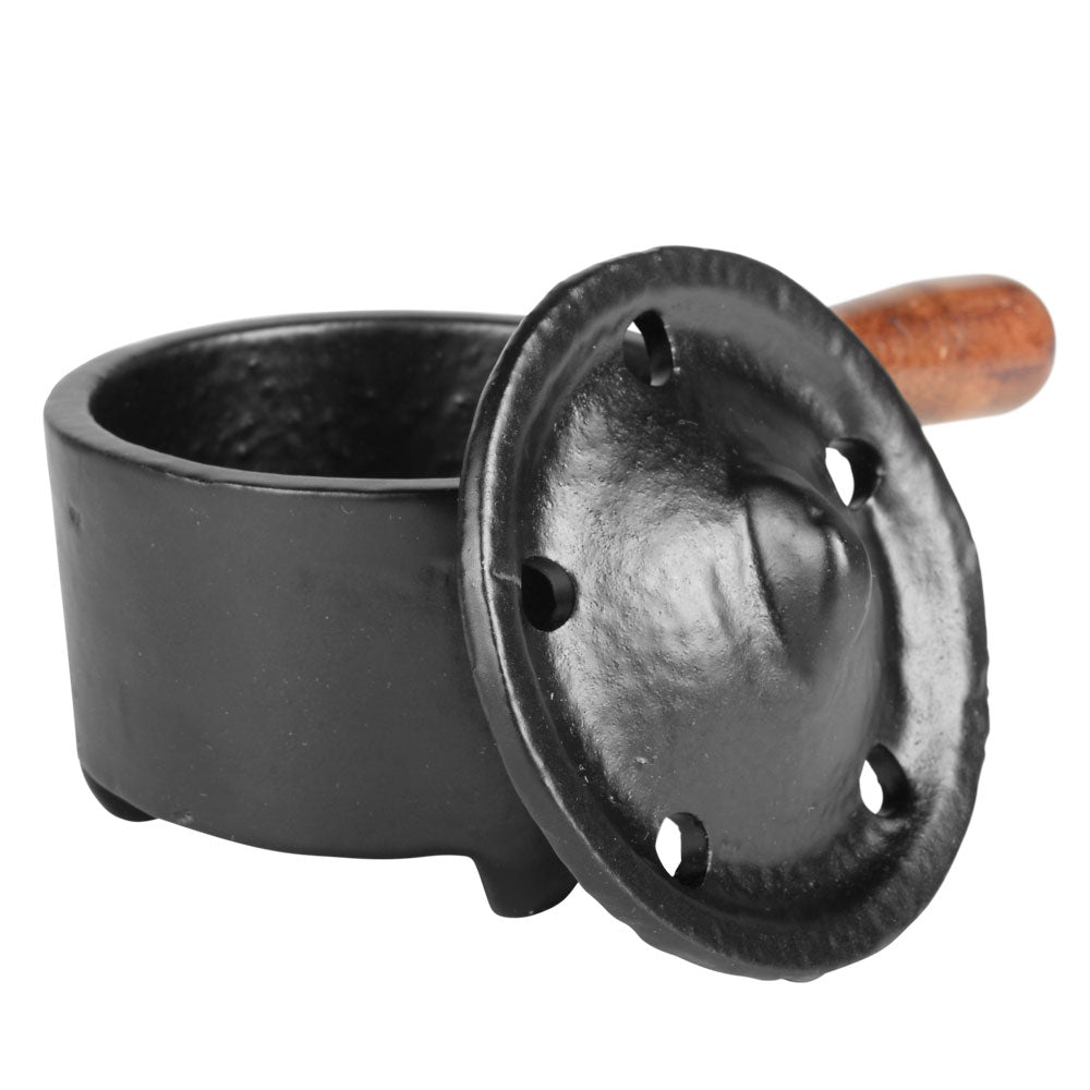 Cast Iron Cauldron with Handle 2.75" x 5.5" x 2.2"