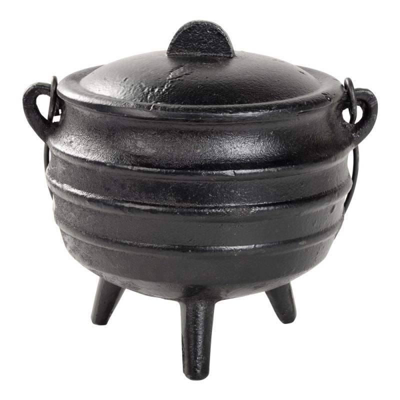 Cast Iron Cauldron with LId 6.25" Diameter