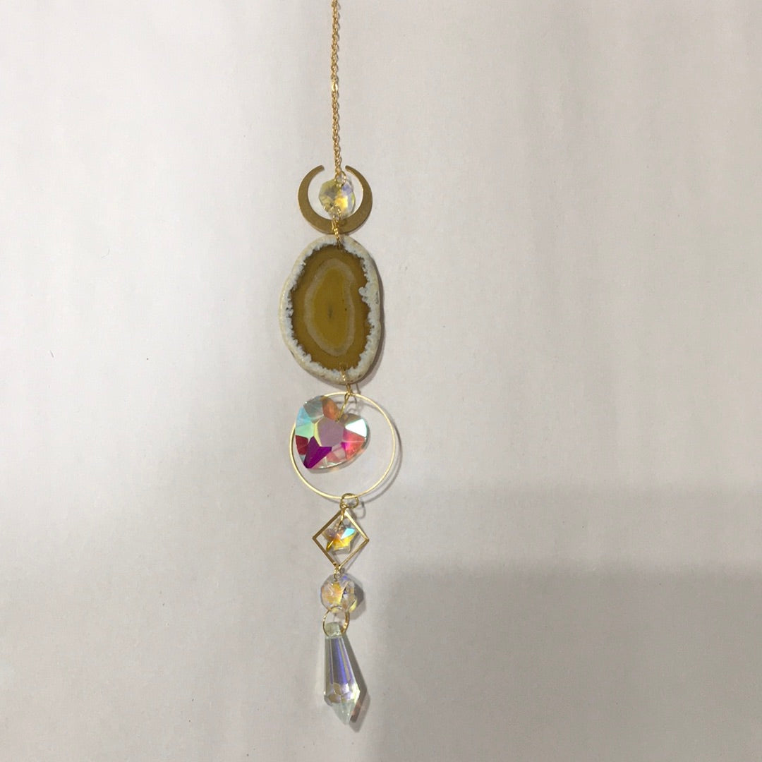 Agate slice sun catchers