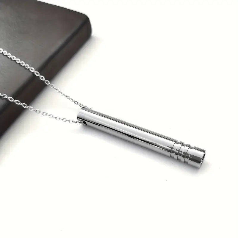 Titanium Steel Mindful Breathing Necklace