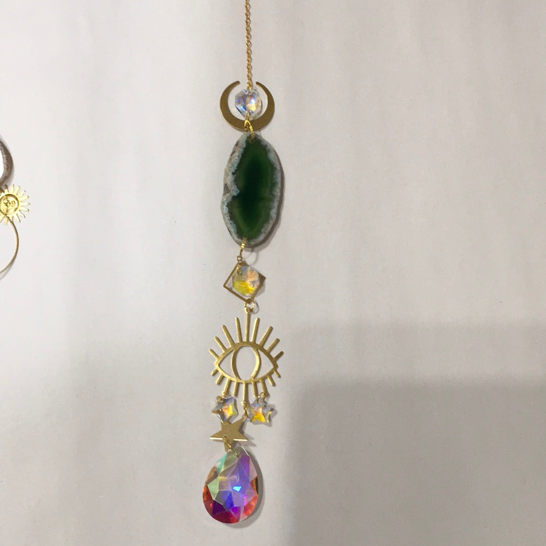Agate slice sun catchers
