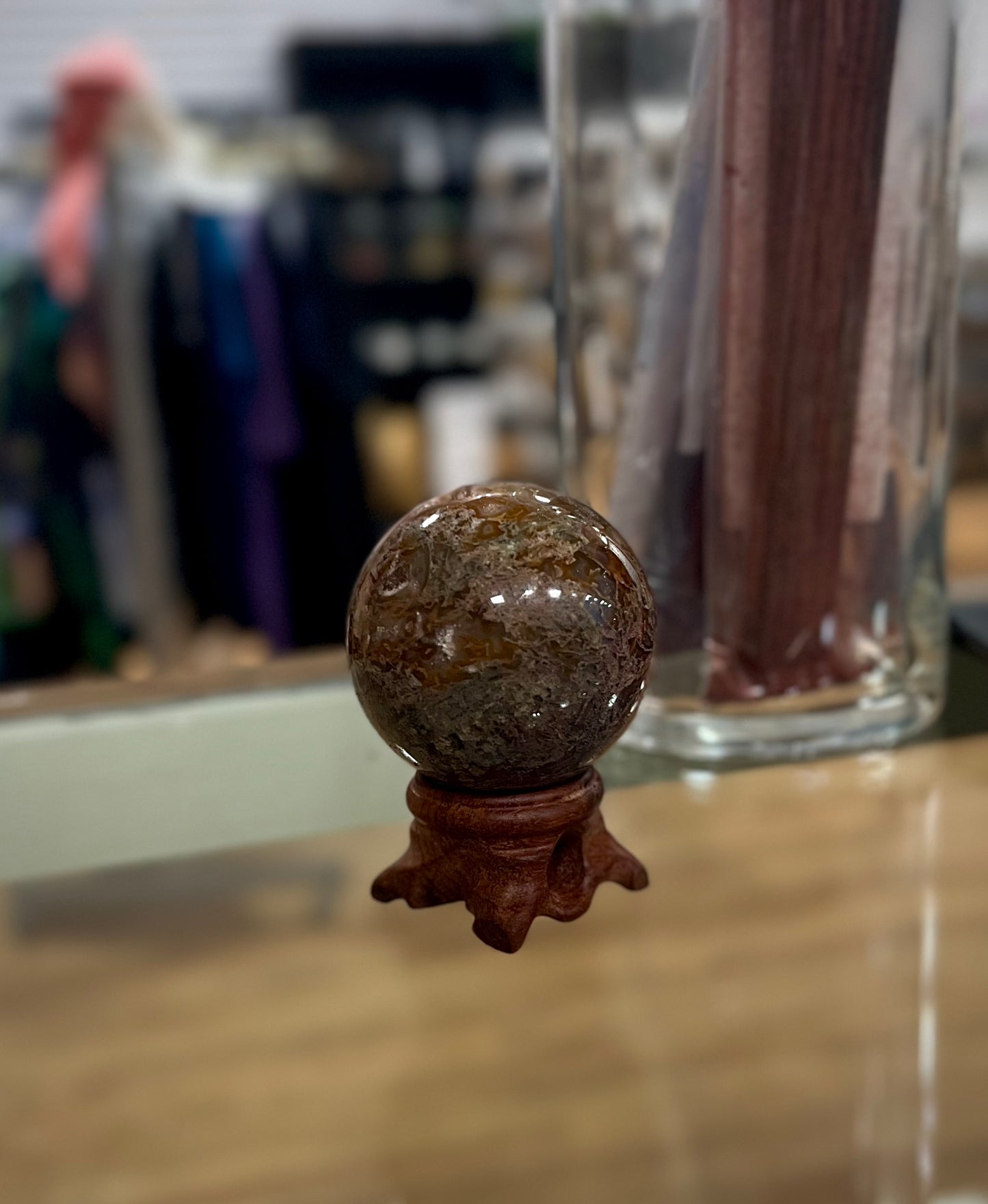Red Moss Agate Spheres