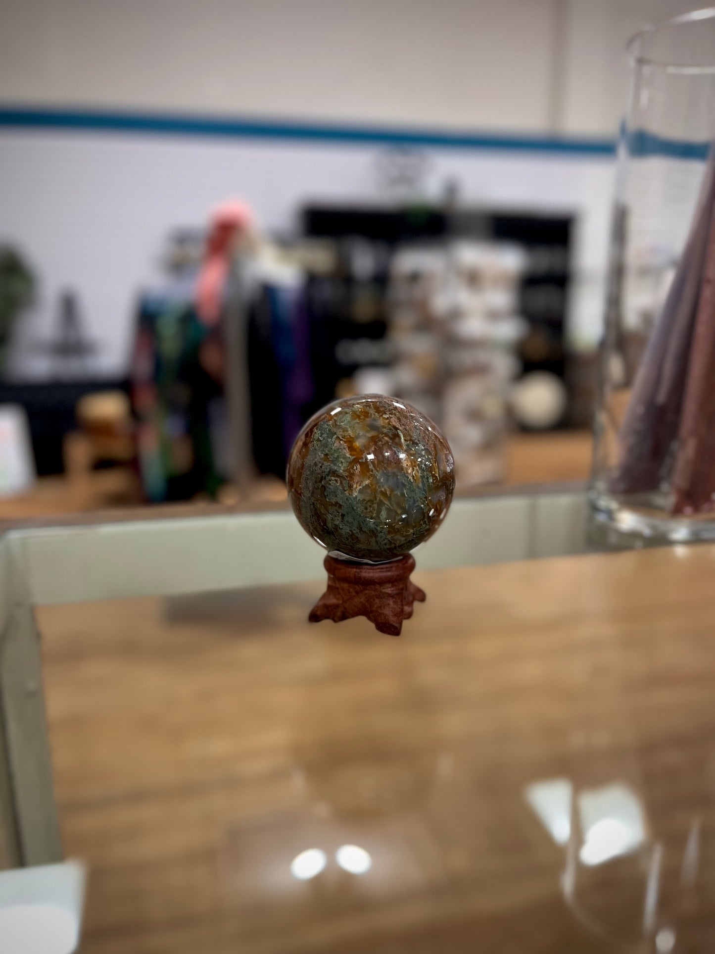 Red Moss Agate Spheres