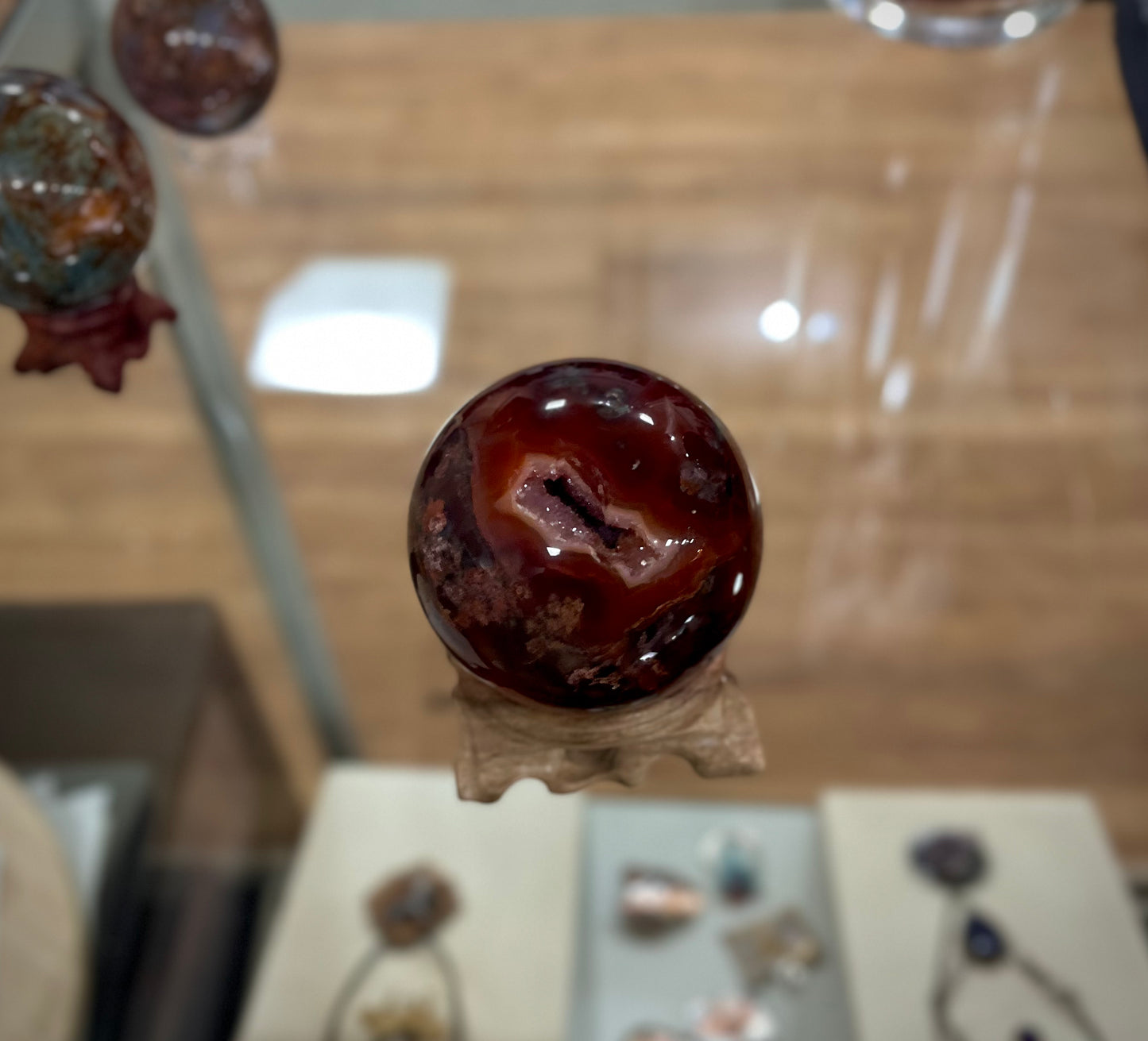 Red Moss Agate Spheres