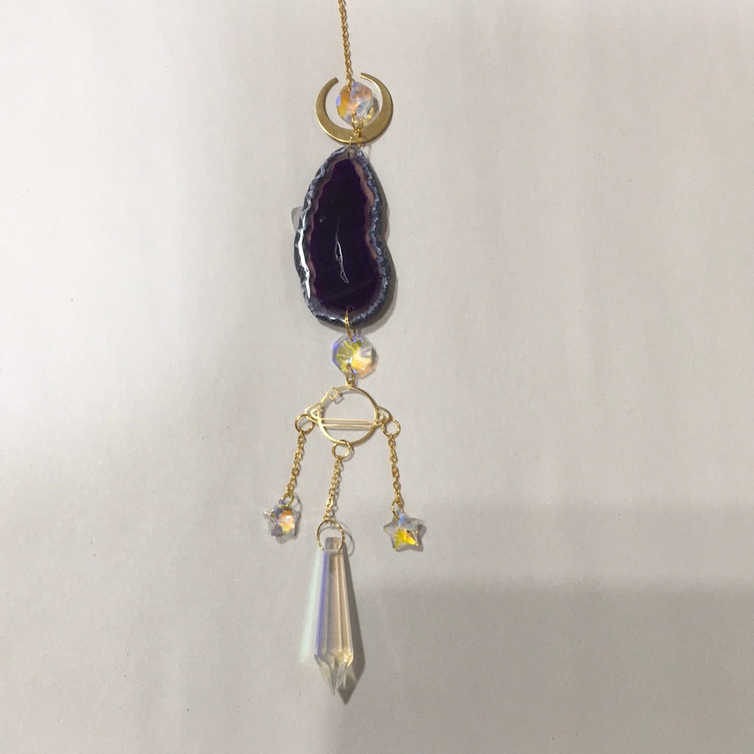 Agate slice sun catchers