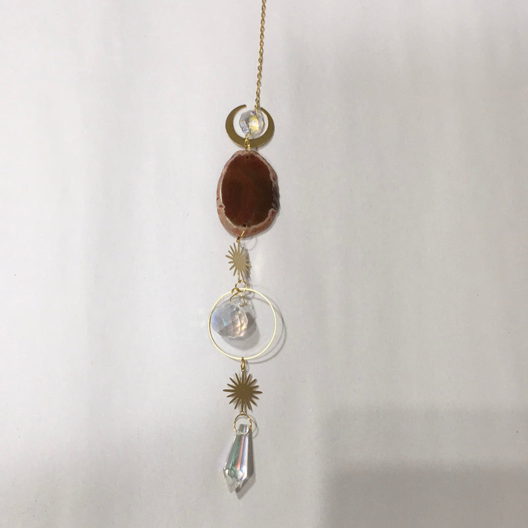 Agate slice sun catchers