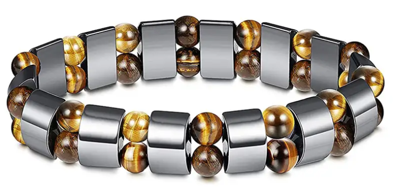 Tigers Eye and Hematite Bracelet