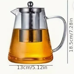 Glass Teapot With Infuser, Lid (43.9oz.)