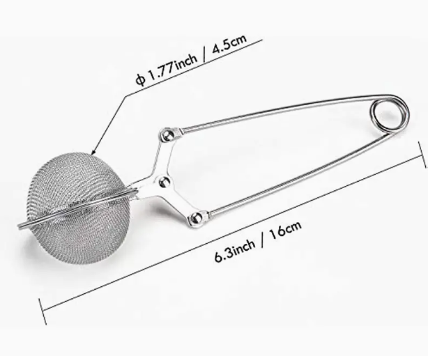 Premium Stainless Steel Snap Ball Tea Strainer With Handle