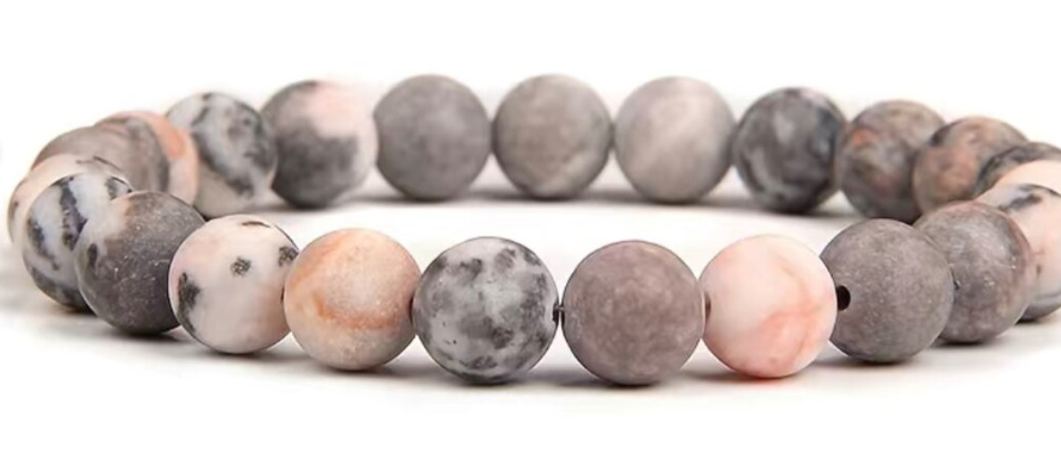 Pink Zebra Jasper Braclets