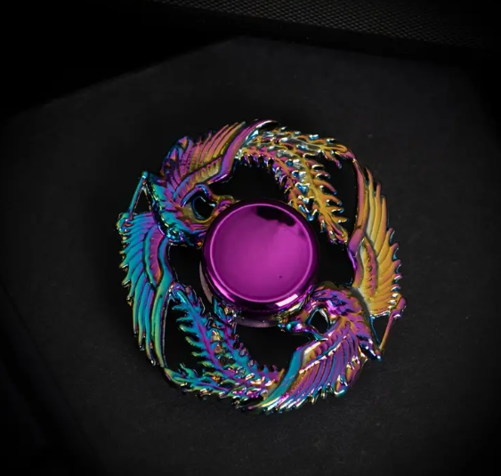 Metallic Rainbow Colored Fidget Spinners with Smooth Spin