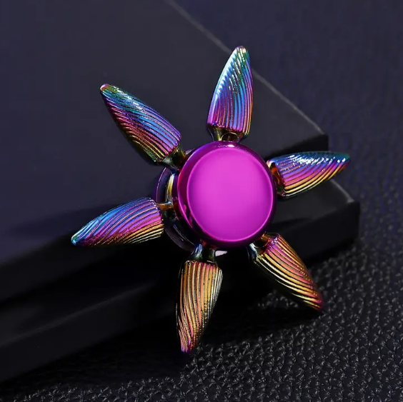 Metallic Rainbow Colored Fidget Spinners with Smooth Spin