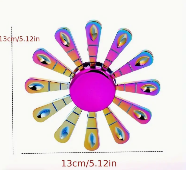 Metallic Rainbow Colored Fidget Spinners with Smooth Spin