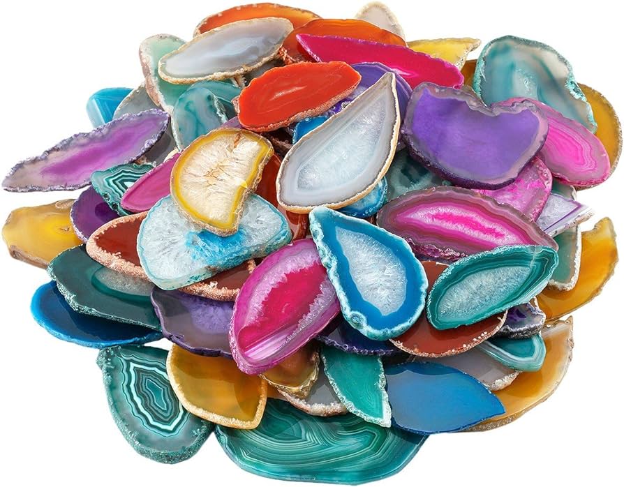 Dyed Agate Slabs- Assorted colors Lg.