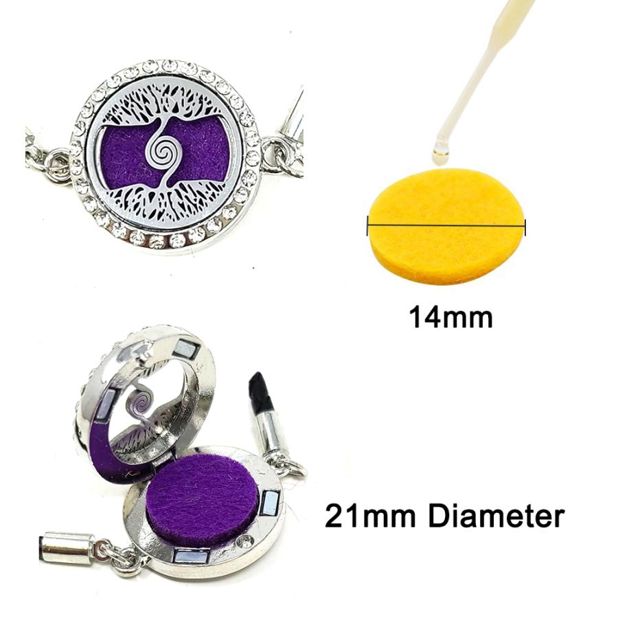 Aromatherapy Diffuser Leather Cord Bracelet with Removable Disks