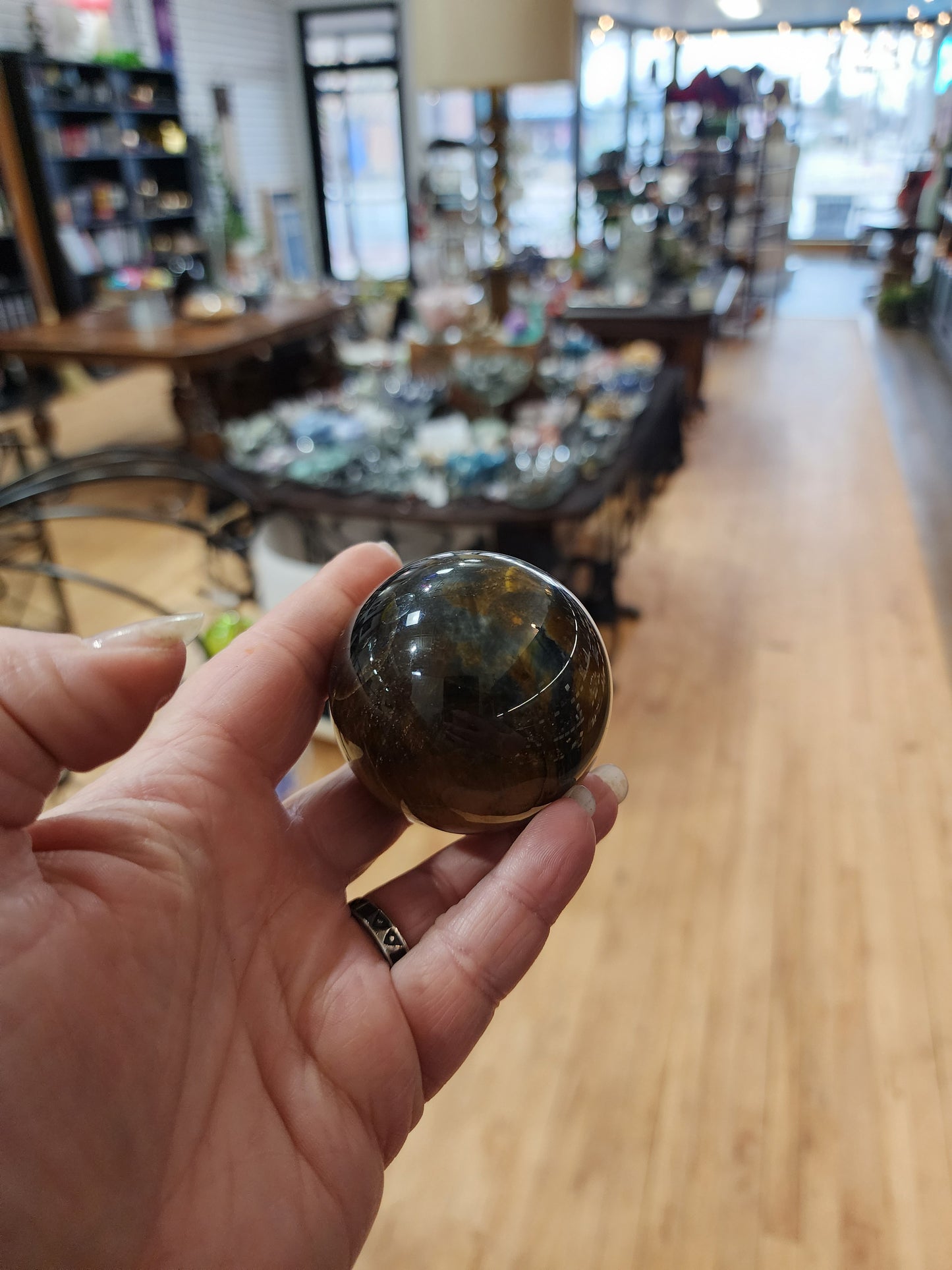 🌊 Blue Tiger’s Eye Spheres - 2.25" to 2.5" 🖤