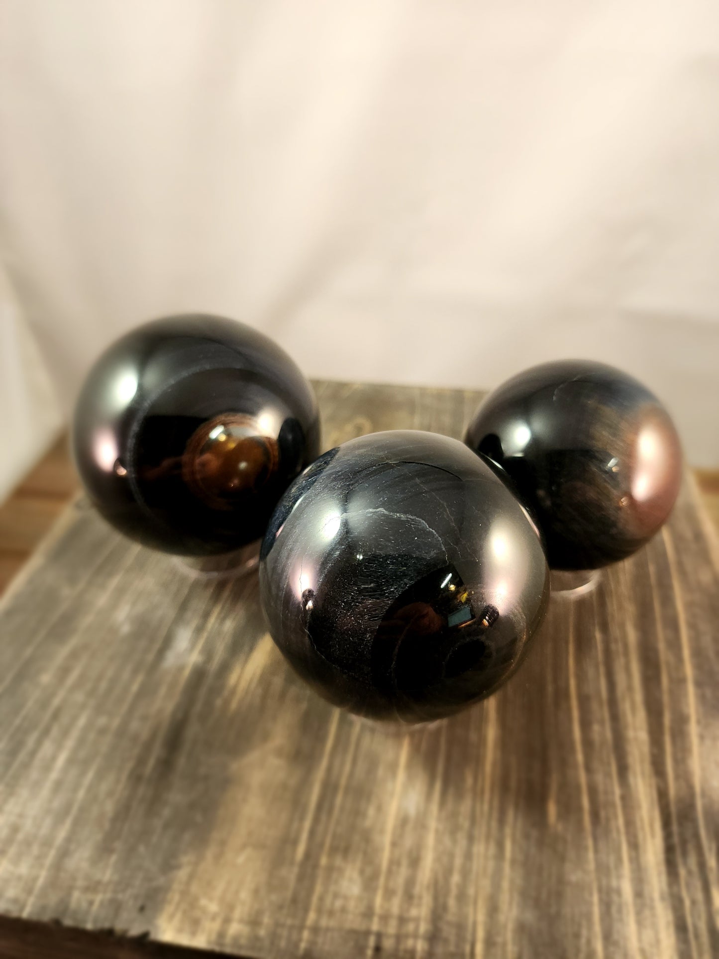 🌊 Blue Tiger’s Eye Spheres - 2.25" to 2.5" 🖤