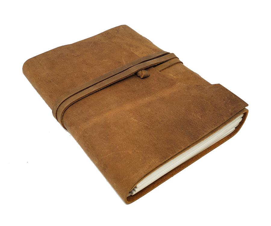Soft Leather Journal 5x7" with Leather Cord Closure