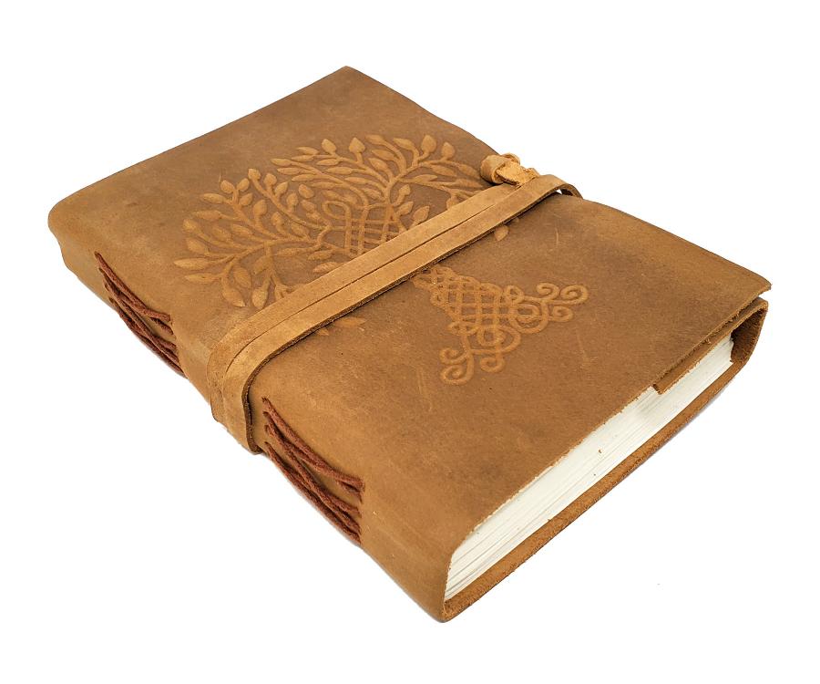 Tree of Life Soft Leather Journal 5x7" with Leather Cord Closure