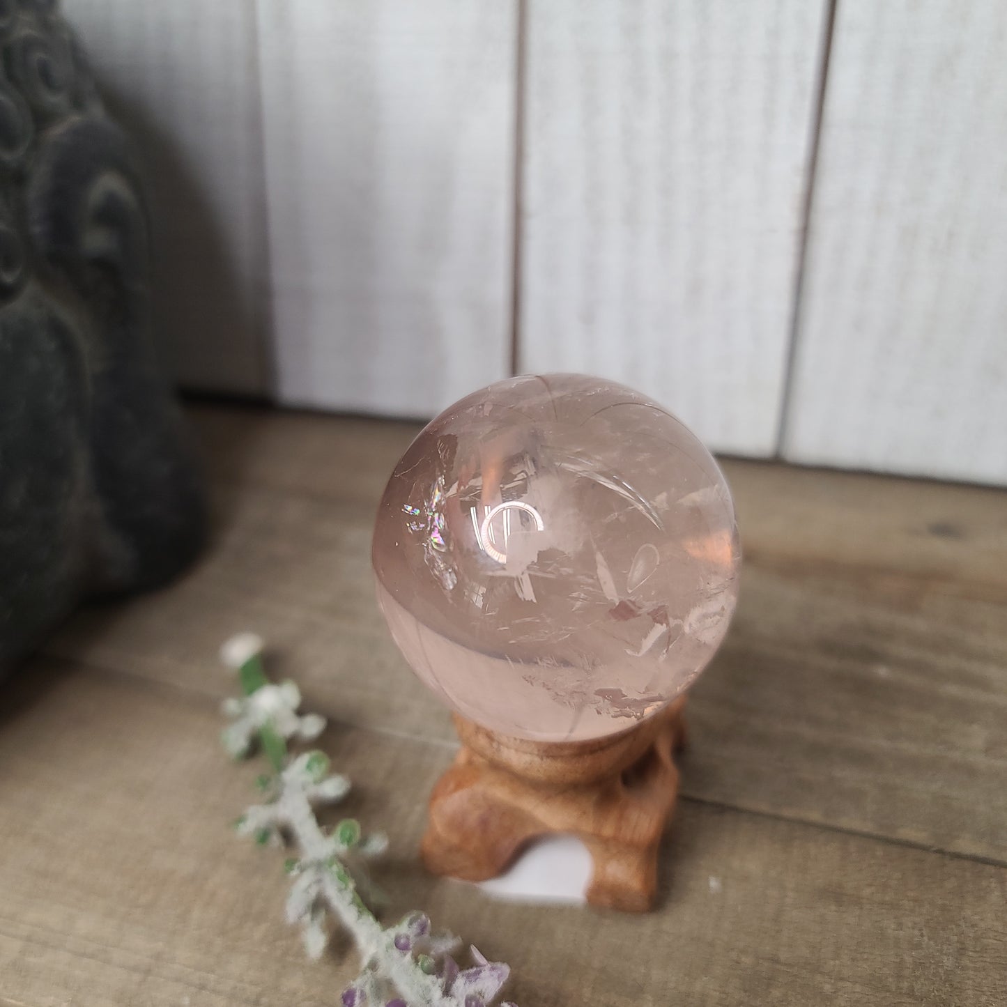 Star Rose Quartz Sphere