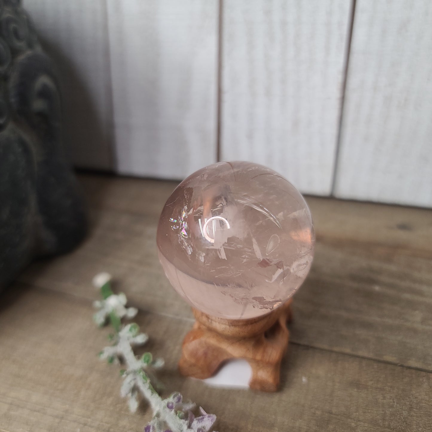 Star Rose Quartz Sphere