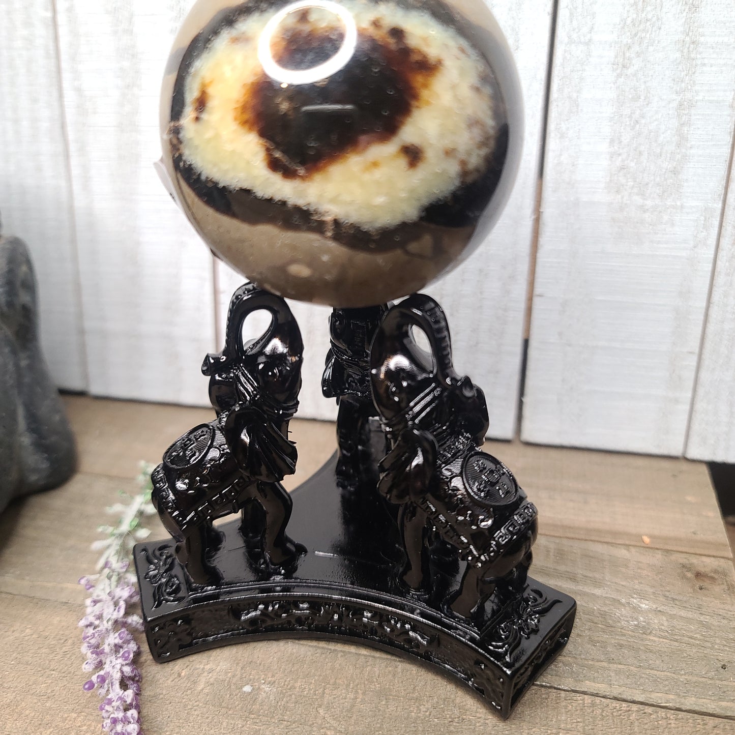 Three Elephant Sphere Stand