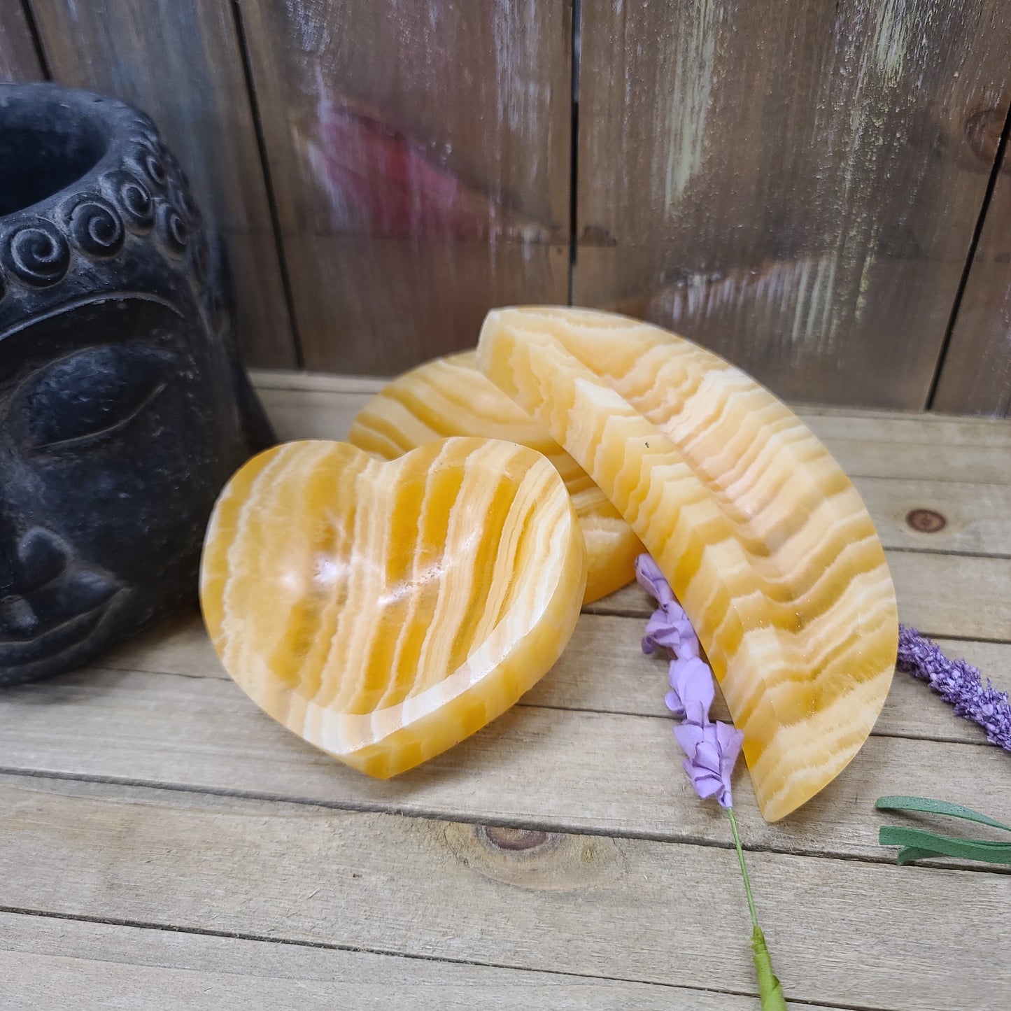 Orange Calcite Bowls GORGEOUS COLOR!