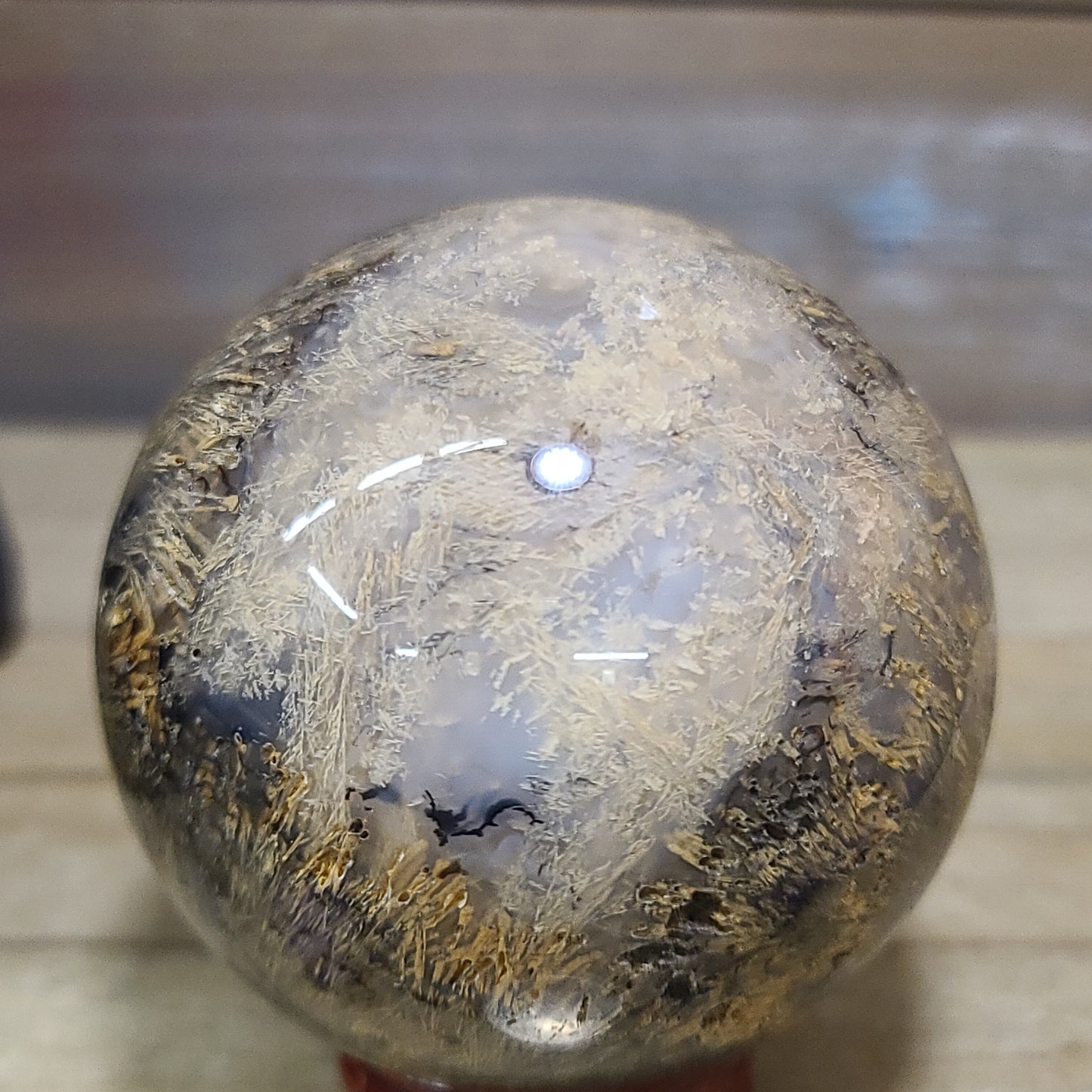Sagenite Rutilated Agate Sphere