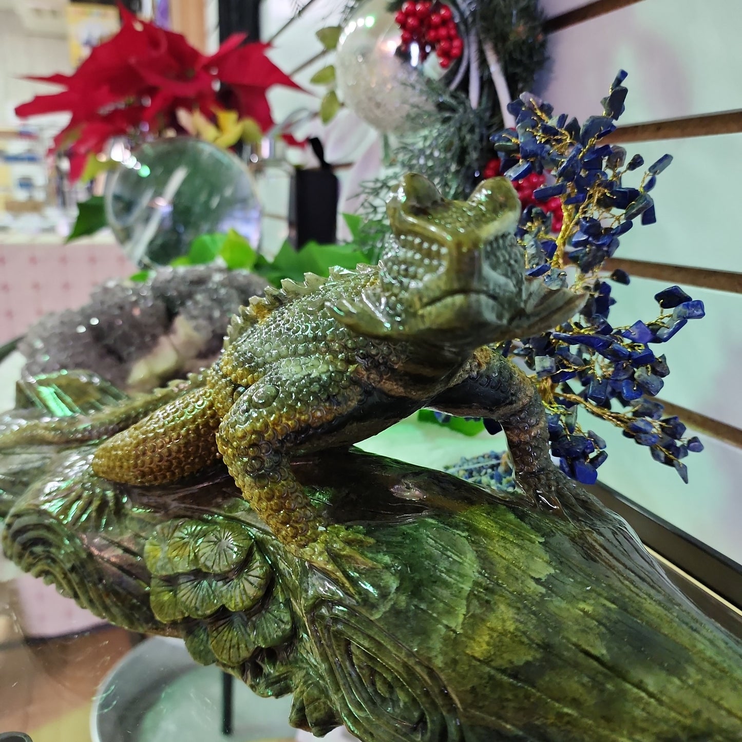 Gorgeous Handcarved Jade Iguana Lizard