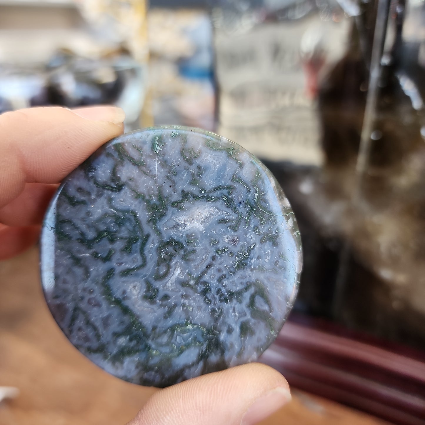 Moss Agate Mini Plate & Leaf