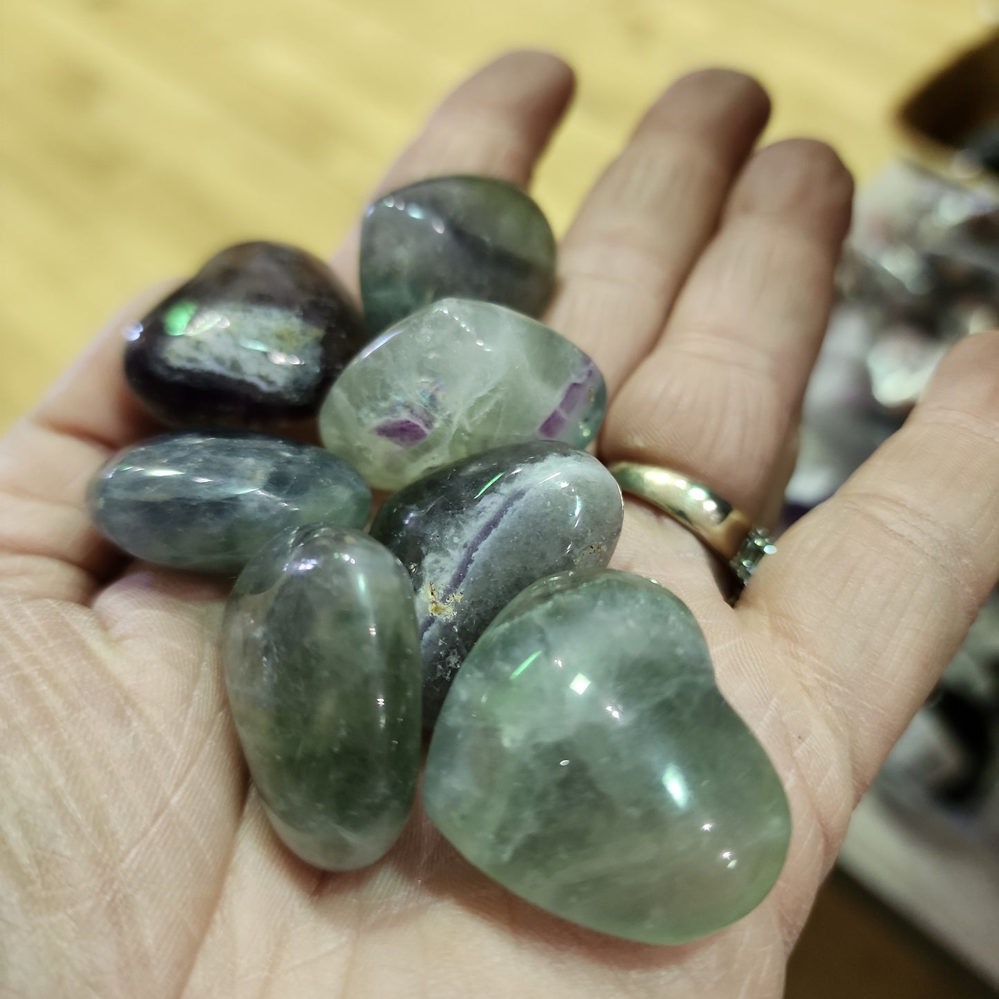 Rainbow Fluorite Mini HEARTS
