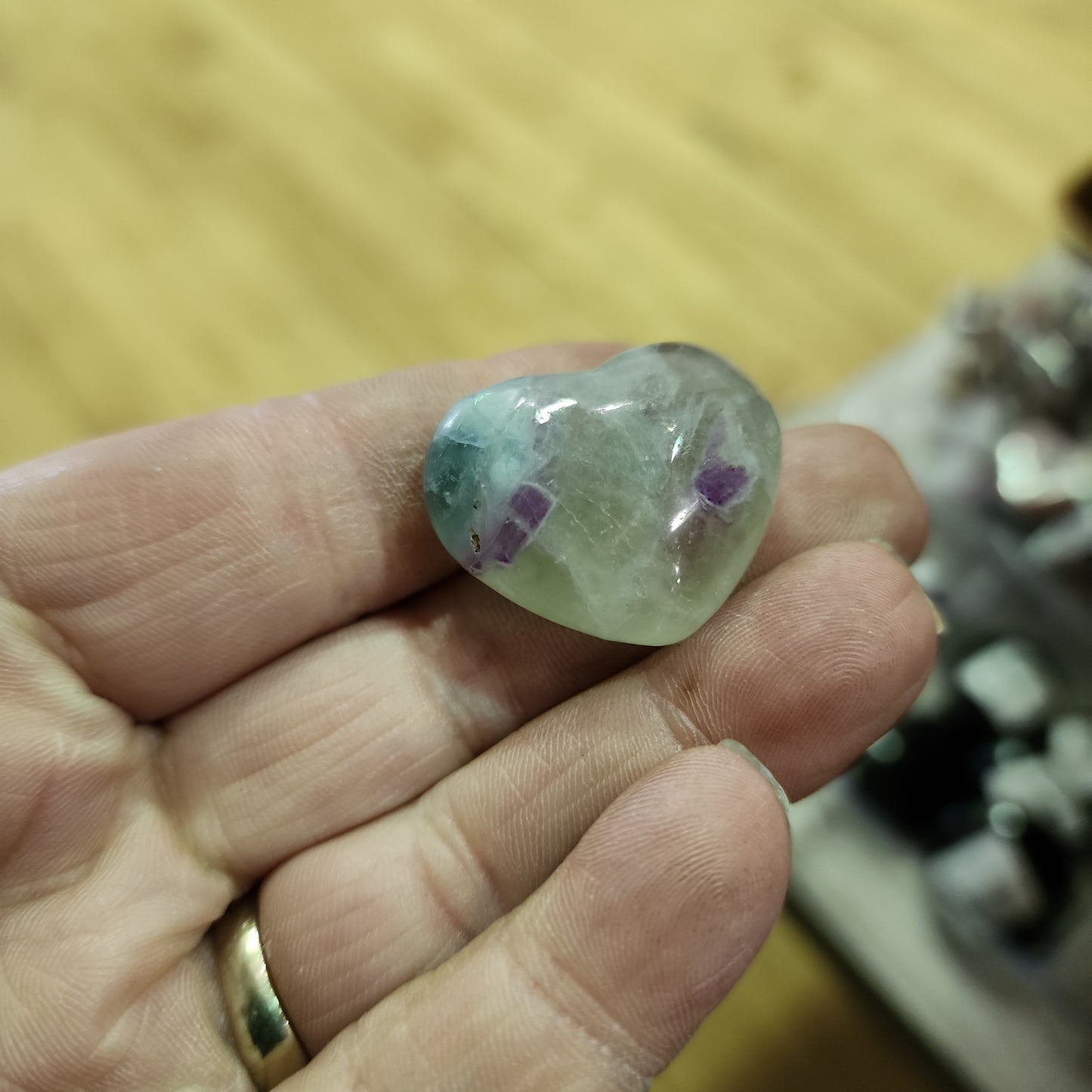 Rainbow Fluorite Mini HEARTS