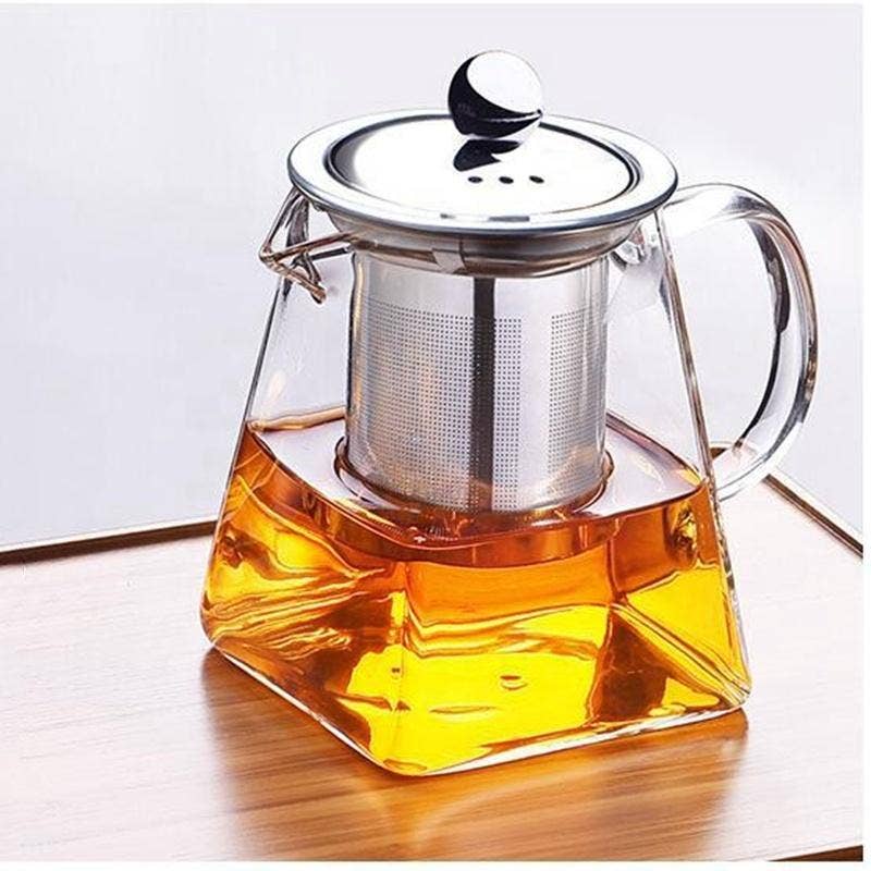 Glass Teapot With Stainless Steel Infuser and Lid 32oz