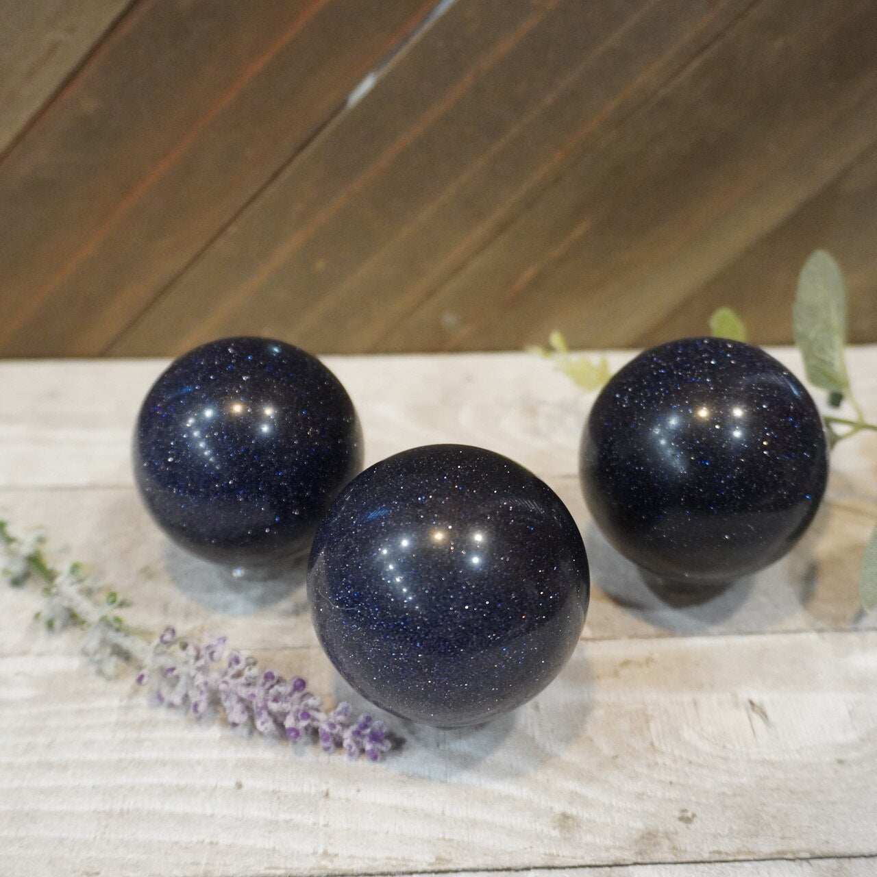 Blue Goldstone Spheres 2.5"