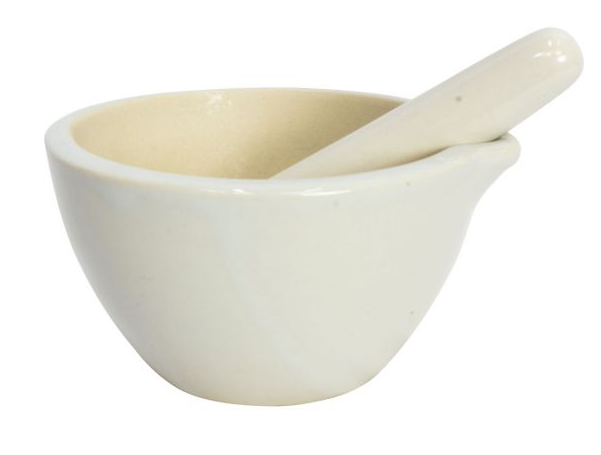 Ceramic Mortar & Pestle - White