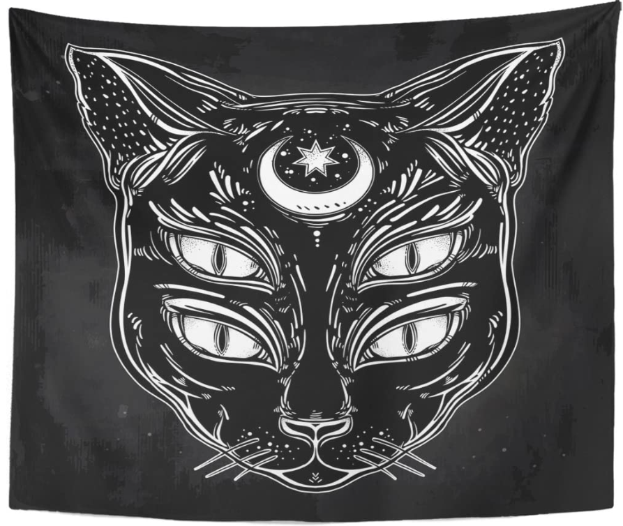 Black Cat Tapestry 60 x 80"