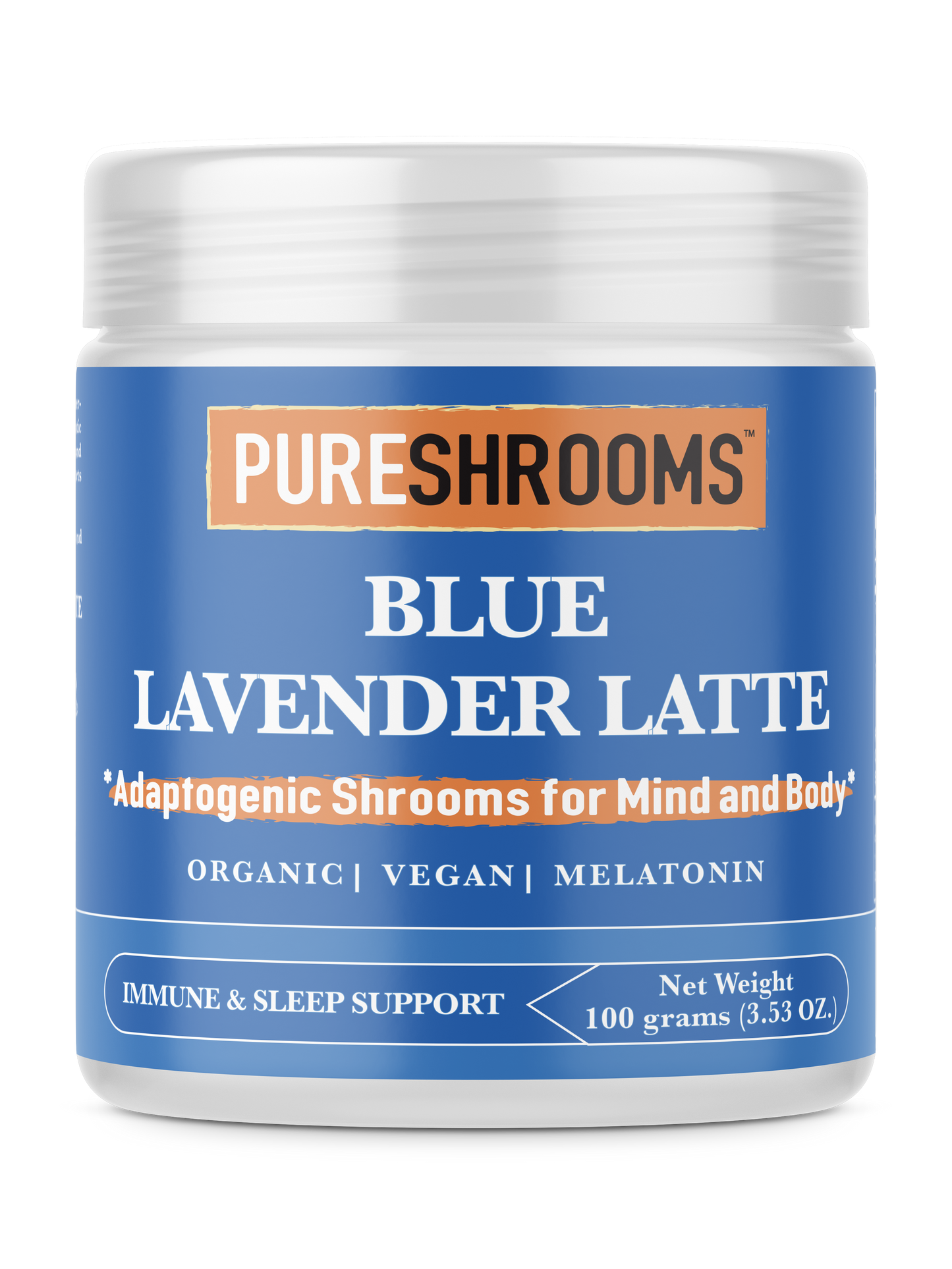 PureShrooms Blue Lavender Latte w/ Lion's Mane & Turkey Tail